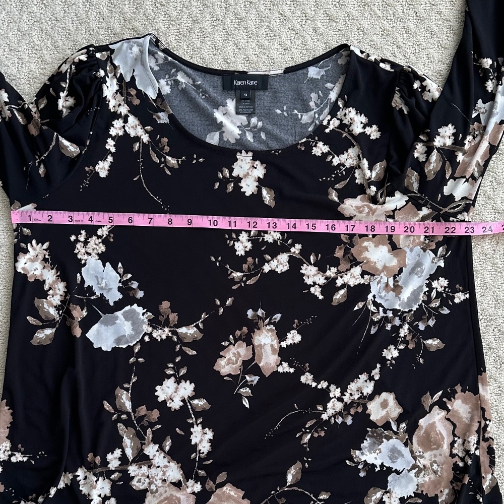 Karen Kane Print Stretch Tops/Blouses Lot of 2 Size 1X Office Fall Lightweight - Picture 9 of 16
